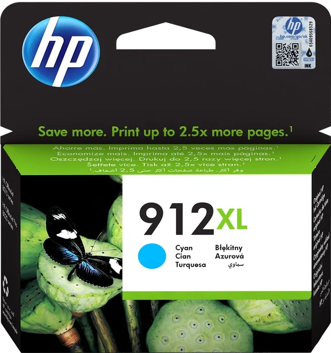 HP 912XL Cartucho de tinta Cian de alta capacidad