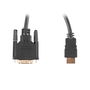 Lanberg CA-HDDV-20CU-0018-BK Cable HDMI a DVI 4K 1.8m Conectores Chapados en Oro Negro Dual Link