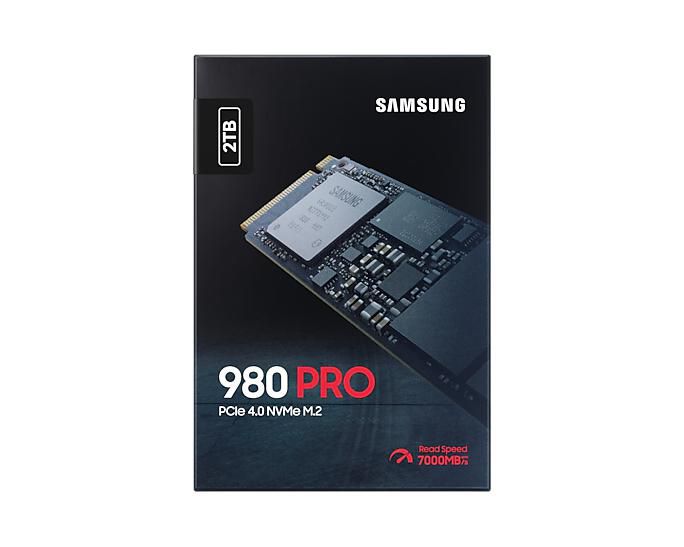 Samsung 980 PRO SSD 2TB M.2 NVMe PCIe Gen 4.0 x4 V-NAND 3-bit MLC