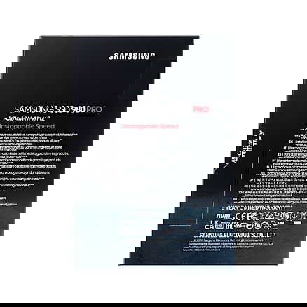 Samsung SSD 980 PRO 2TB M.2 NVMe PCIe 4.0 x4, MZ-V8P2T0BW, 7000 MB/s Lectura