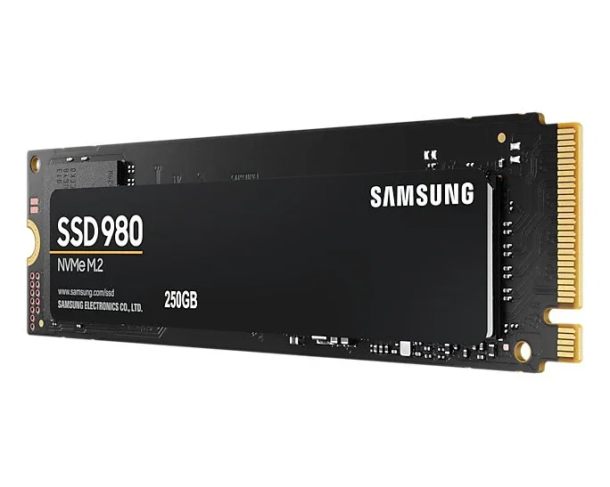 Samsung SSD 980 250GB M.2 NVMe PCI Express 3.0 (PCIe 3.0 x4) - Lectura hasta 3500 MB/s, Escritura hasta 3000 MB/s, V-NAND, Factor de Forma 2280, Sin DRAM, HMB, Control Térmico