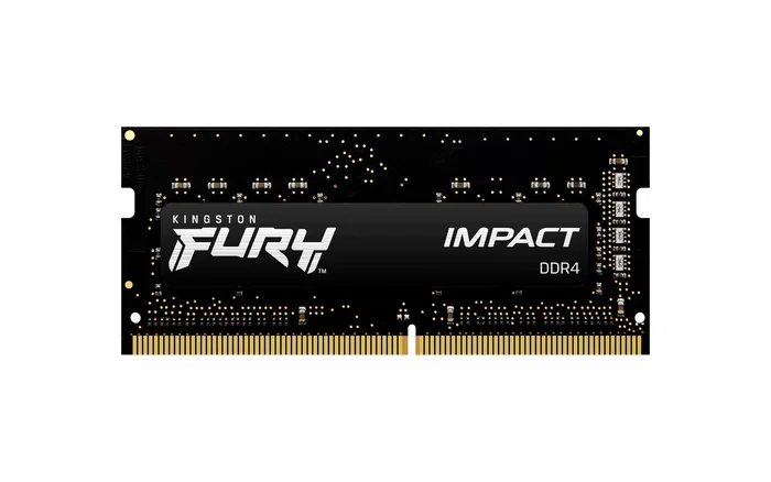 Kingston FURY Impact 8GB DDR4 3200MHz CL20 SODIMM (Módulo para Portátil) - Compatible con Intel XMP y AMD Ryzen, Negro