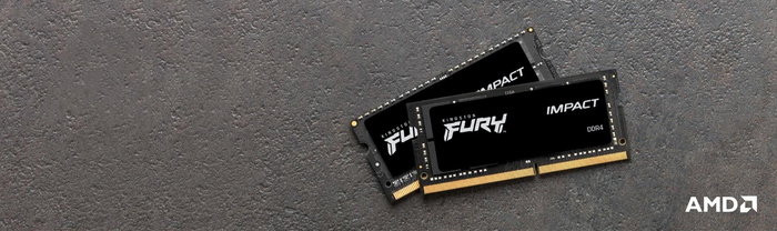 Kingston FURY Impact 8GB DDR4 3200MHz CL20 SODIMM (Módulo para Portátil) - Compatible con Intel XMP y AMD Ryzen, Negro