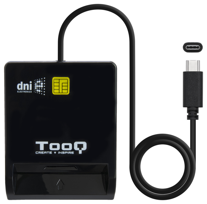 Tooq TQR-211B Lector de Tarjetas Inteligentes DNIe SIM USB-C, Negro Tooq TQR-211B Lector de Tarjetas Inteligentes DNIe SIM USB-C, Negro