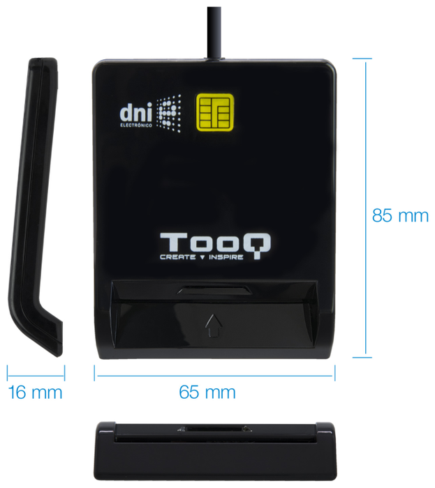 Tooq TQR-211B Lector de Tarjetas Inteligentes DNIe SIM USB-C, Negro Tooq TQR-211B Lector de Tarjetas Inteligentes DNIe SIM USB-C, Negro