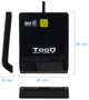 Tooq TQR-211B Lector de Tarjetas Inteligentes DNIe SIM USB-C, Negro
