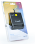 Tooq TQR-211B Lector de Tarjetas Inteligentes DNIe SIM USB-C, Negro