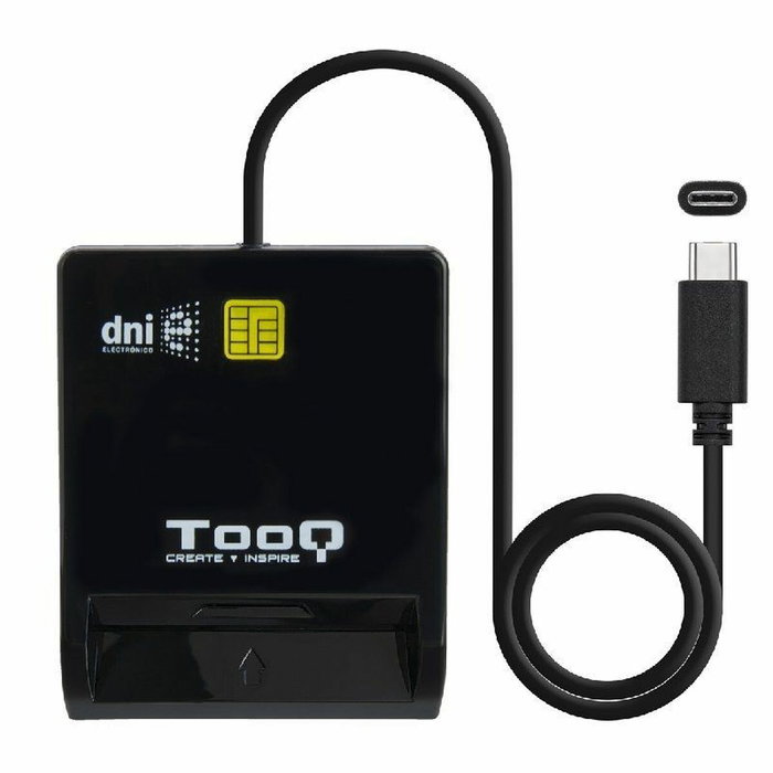 Tooq TQR-211B Lector de Tarjetas Inteligentes DNIe SIM USB-C, Negro Tooq TQR-211B Lector de Tarjetas Inteligentes DNIe SIM USB-C, Negro