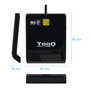 Tooq TQR-211B Lector de Tarjetas Inteligentes DNIe SIM USB-C, Negro