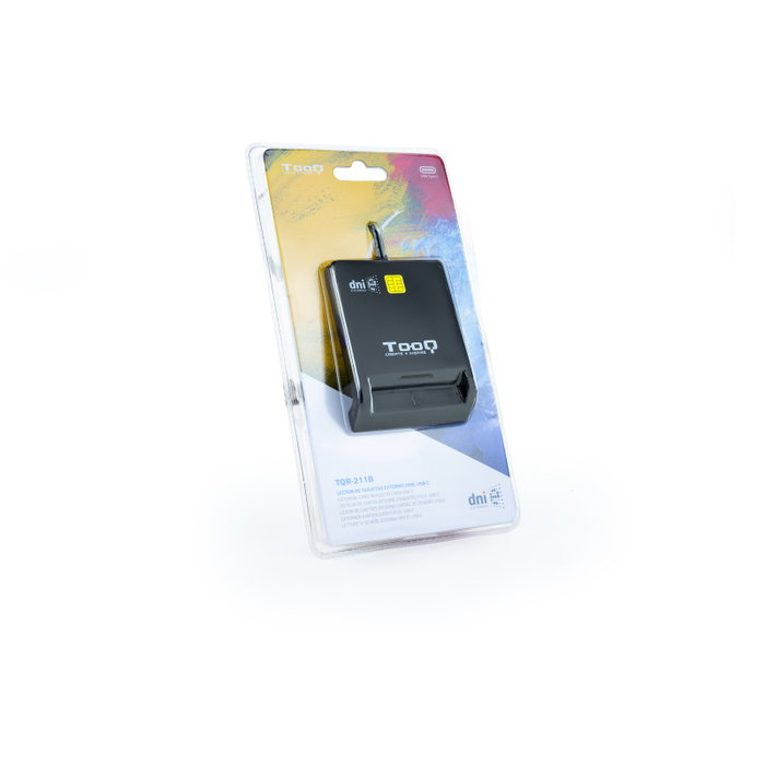 Tooq TQR-211B Lector de Tarjetas Inteligentes DNIe SIM USB-C, Negro Tooq TQR-211B Lector de Tarjetas Inteligentes DNIe SIM USB-C, Negro