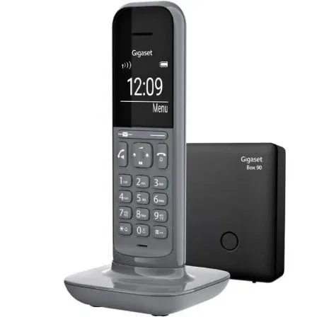 Gigaset CL390 Teléfono Inalámbrico Gris, Pantalla de Alto Contraste 5,1 cm, Agenda 150 Contactos, ECO DECT, Hasta 4 Auriculares, Bloqueo Llamadas, Manos Libres
