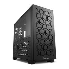 Sharkoon MS-Y1000 Torre Gaming ATX mATX ITX con Panel Lateral de Cristal Templado Negro - Caja PC