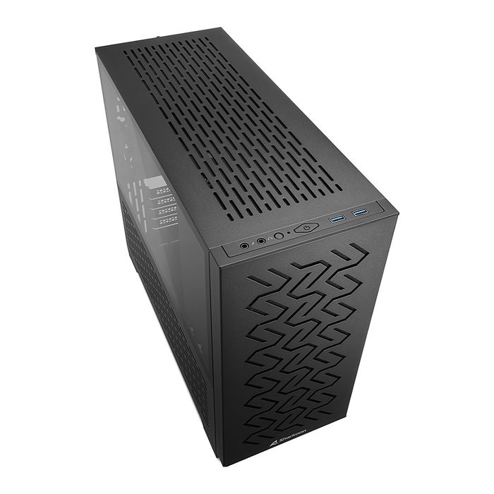 Sharkoon MS-Z1000 Caja de PC Torre ATX/ITX con Panel Lateral de Vidrio Templado Negro