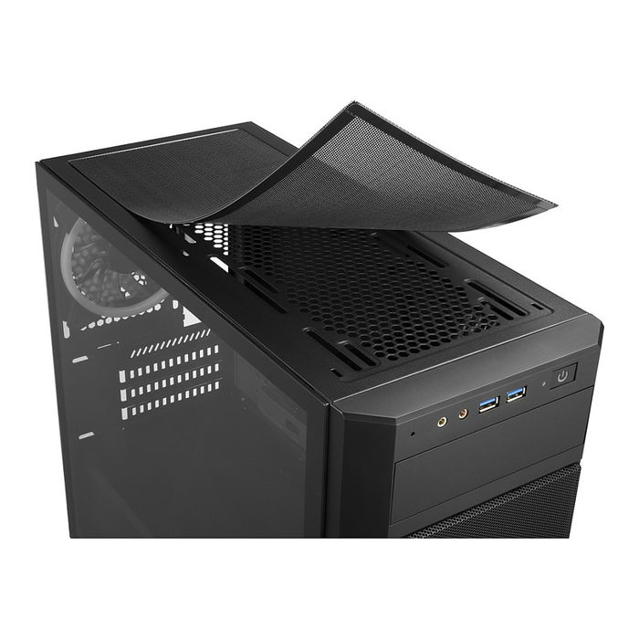 Sharkoon V1000 RGB Black, Micro Torre, PC Gaming, Negro