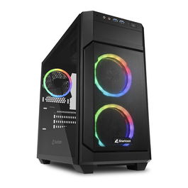 Sharkoon V1000 RGB Black, Micro Torre, PC Gaming, Negro