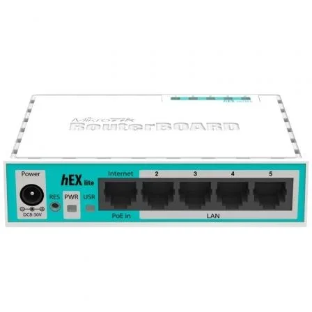 Mikrotik Router Hex Lite RB750R2 5 Puertos Ethernet 10/100 Mbps PoE RouterOS L4 Mikrotik Router Hex Lite RB750R2 5 Puertos Ethernet 10/100 Mbps PoE RouterOS L4