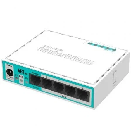 Mikrotik Router Hex Lite RB750R2 5 Puertos Ethernet 10/100 Mbps PoE RouterOS L4 Mikrotik Router Hex Lite RB750R2 5 Puertos Ethernet 10/100 Mbps PoE RouterOS L4