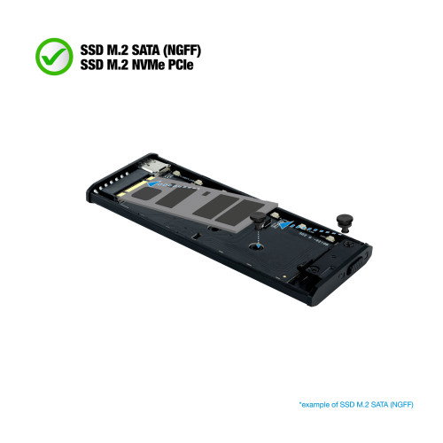TooQ Shinobi Caja Externa para SSD M.2 NVMe/SATA Gris TooQ Shinobi Caja Externa para SSD M.2 NVMe/SATA Gris
