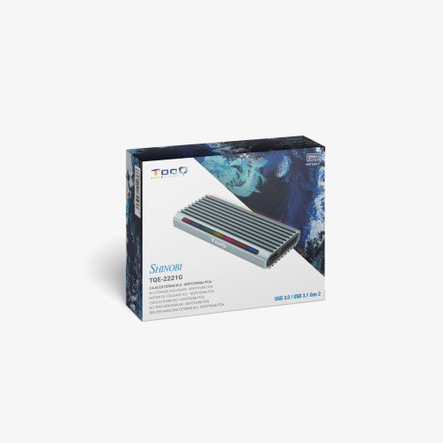TooQ Shinobi Caja Externa para SSD M.2 NVMe/SATA Gris TooQ Shinobi Caja Externa para SSD M.2 NVMe/SATA Gris