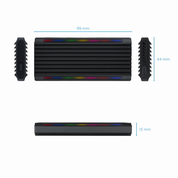 Tooq Shinobi Caja Externa para SSD M.2 NVMe/NGFF USB-C Negro Tooq Shinobi Caja Externa para SSD M.2 NVMe/NGFF USB-C Negro