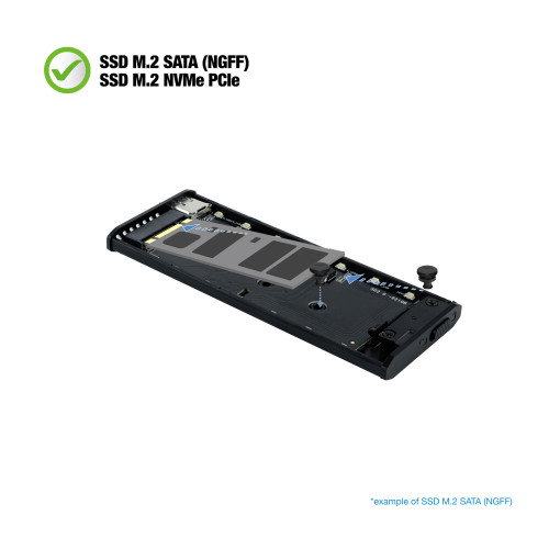 Tooq Shinobi Caja Externa para SSD M.2 NVMe/NGFF USB-C Negro Tooq Shinobi Caja Externa para SSD M.2 NVMe/NGFF USB-C Negro