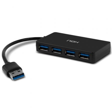 Nox Hub USB 3.0 4 Puertos NXLITEHUBONE Negro