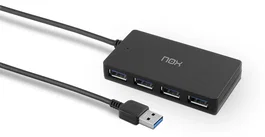 Nox Lite Hub One con 4 puertos USB 3.2 Gen 1 Negro