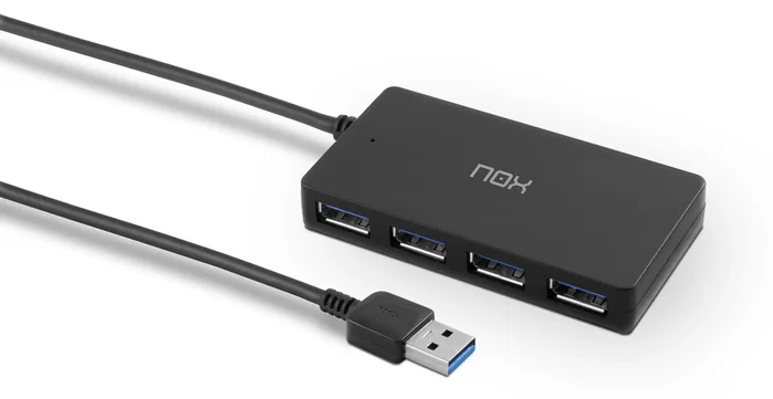 Nox Lite Hub One con 4 puertos USB 3.2 Gen 1 Negro Nox Lite Hub One con 4 puertos USB 3.2 Gen 1 Negro