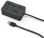 Nox Lite Reader One Hub USB 3.0 y Lector de Tarjetas Negro