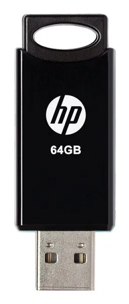 PNY Pendrive v212w USB 2.0 64 GB, HPFD212B-64, Negro con Tapa Deslizante, Velocidad Lectura 14 MB/s, Compatible Windows y Mac