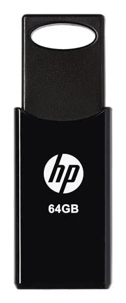 PNY Pendrive v212w USB 2.0 64 GB, HPFD212B-64, Negro con Tapa Deslizante, Velocidad Lectura 14 MB/s, Compatible Windows y Mac
