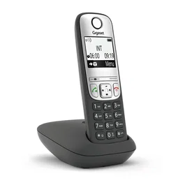 Gigaset A690 Teléfono Inalámbrico DECT Analógico con Pantalla Grande, Manos Libres, Agenda 100 Contactos, ECO DECT, Negro y Plata