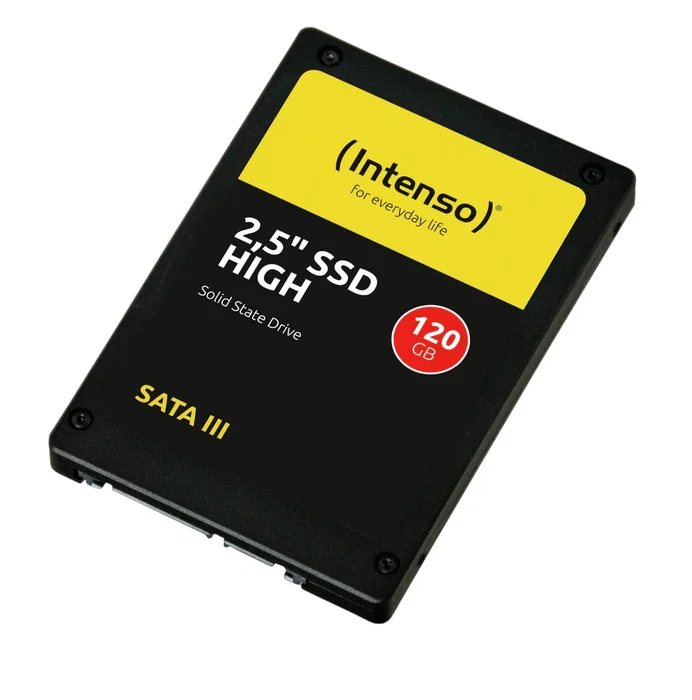 Intenso Disco SSD interno de 120 GB, 2.5", SATA III, Velocidad de lectura 520 MB/s, Velocidad de escritura 480 MB/s, para PC