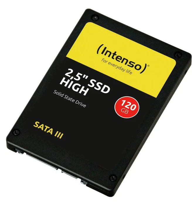 Intenso Disco SSD interno de 120 GB, 2.5", SATA III, Velocidad de lectura 520 MB/s, Velocidad de escritura 480 MB/s, para PC