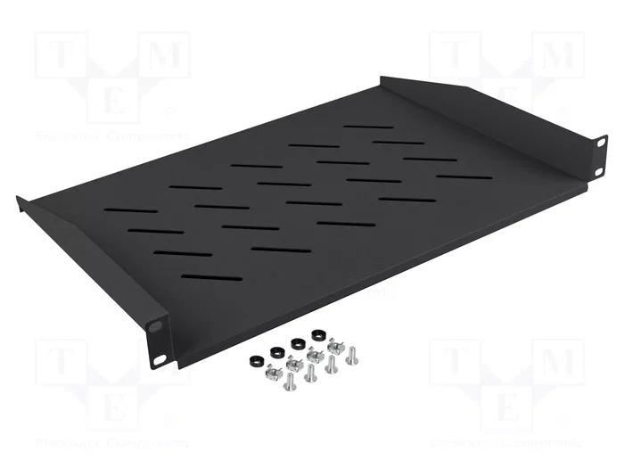 Lanberg AK-1008-B Bandeja fija 1U para rack de 19 pulgadas, 483x315mm, Negro