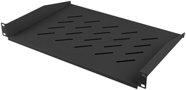 Lanberg Bandeja Fija AK-1008-B para Armario Rack de 19" 1U 483x315mm, Hasta 20kg de Carga, Negro