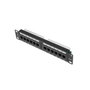Lanberg Patch panel 12 puertos CAT.6 UTP 1U Negro PPU6-9012-B