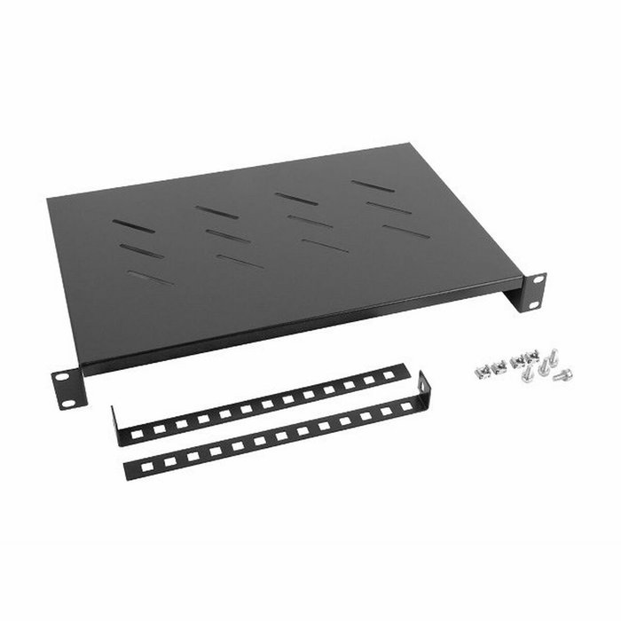 Lanberg AK-1004-B Bandeja Fija de 1U para Rack de 19 Pulgadas, Negro