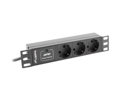 LANBERG PDU-03F-0200-BK Unidad de Distribución de Energía (PDU) 3 Salidas AC Tipo F Montaje Horizontal 1U Negro