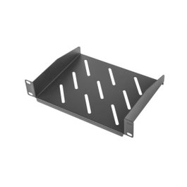 Lanberg Rack Estante para Armario 10" (1U, 254x180mm, Gris) - Estante de Montaje en Rack