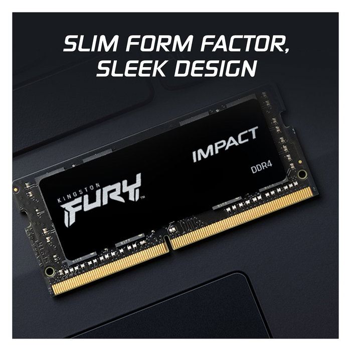 Kingston FURY Impact 16GB (2x8GB) Kit de 2 módulos DDR4 SODIMM 3200MHz CL20 para Portátil con disipador