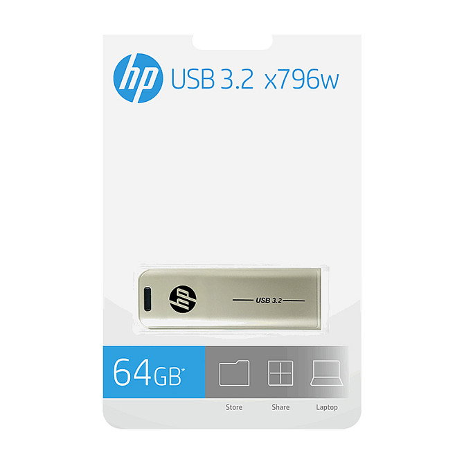 HP x796w Unidad Flash USB 64 GB Plata