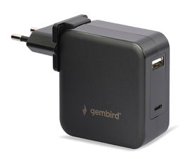 GEMBIRD Cargador Universal Portátil 60W con Cable Tipo C y Cable de 10 Conectores Incluye Lenovo