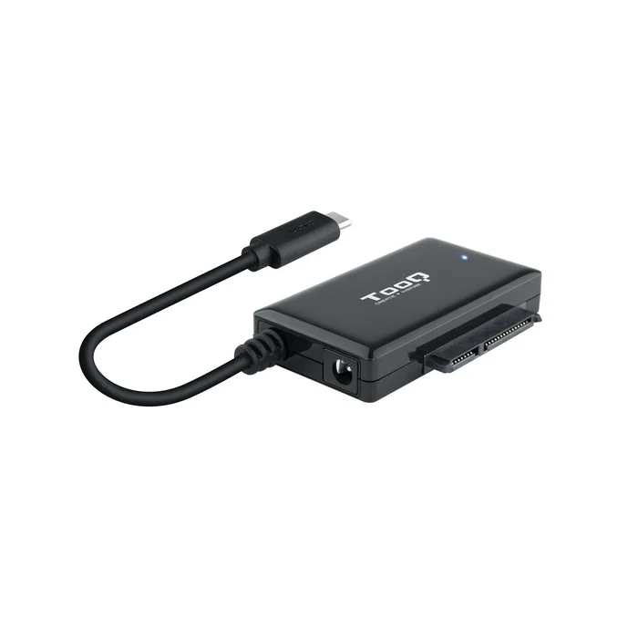 Tooq TQHDA-02C Adaptador USB-C a SATA para Discos Duros 2.5 y 3.5 con Alimentador - Negro