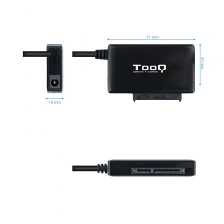 Tooq TQHDA-02C Adaptador USB Tipo-C para Discos Duros 2.5"/3.5" SATA I/II/III Macho