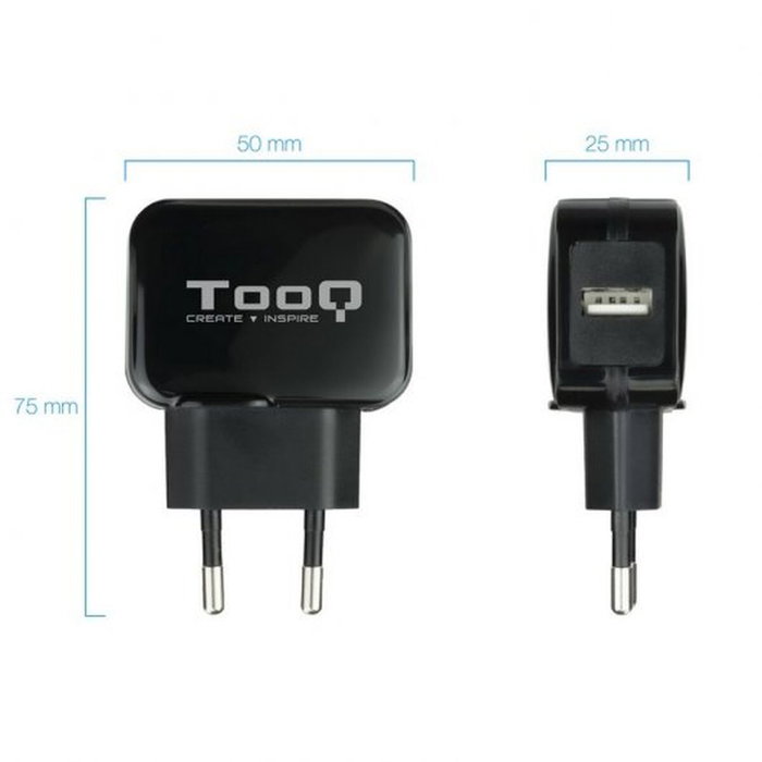 Tooq Cargador de Pared TQWC-1S01 12W Negro