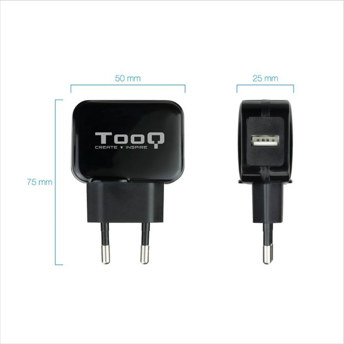 Tooq Cargador de Pared TQWC-1S01 12W Negro