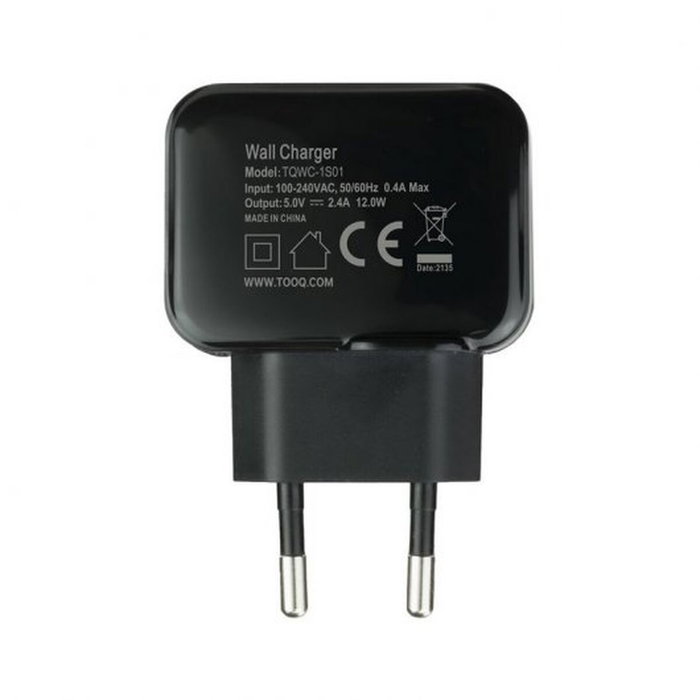 Tooq Cargador de Pared TQWC-1S01 12W Negro