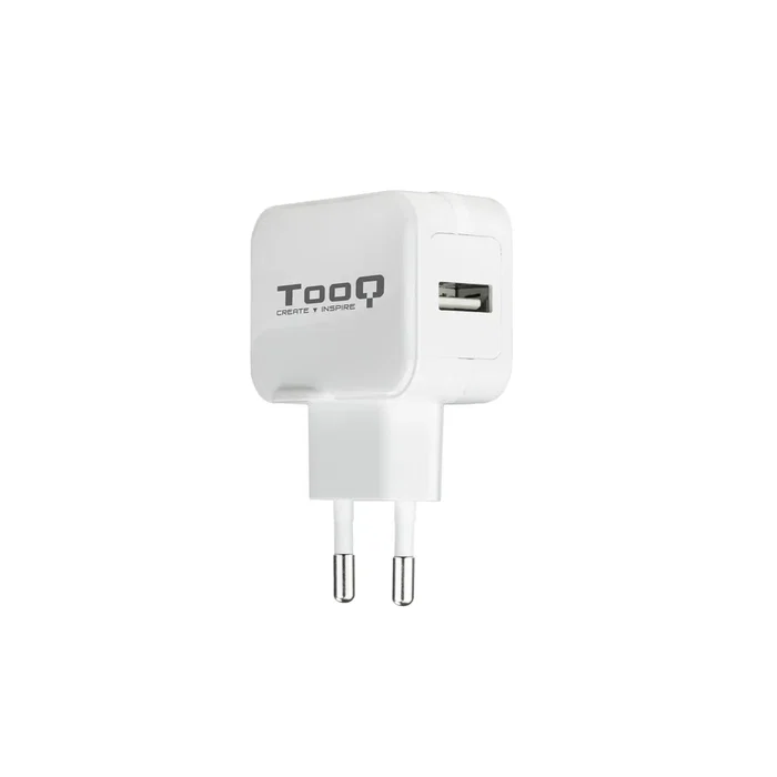 TooQ TQWC-1S01WT Cargador USB de Pared 5V 2.4A 12W 1 Puerto, Carga Rápida, Corriente Alterna, Enchufe Tipo EU, Universal para Móvil, Color Blanco TooQ TQWC-1S01WT Cargador USB de Pared 5V 2.4A 12W 1 Puerto, Carga Rápida, Corriente Alterna, Enchufe Tipo EU, Universal para Móvil, Color Blanco