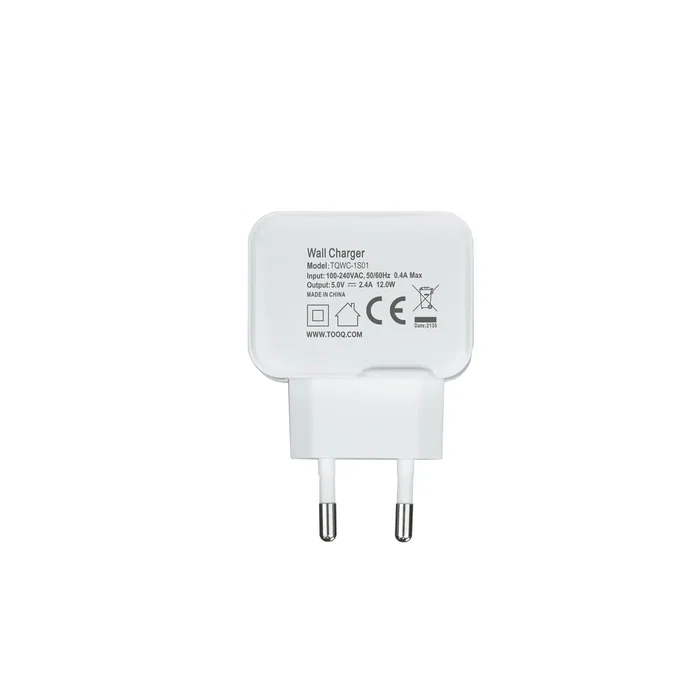 TooQ TQWC-1S01WT Cargador USB de Pared 5V 2.4A 12W 1 Puerto, Carga Rápida, Corriente Alterna, Enchufe Tipo EU, Universal para Móvil, Color Blanco TooQ TQWC-1S01WT Cargador USB de Pared 5V 2.4A 12W 1 Puerto, Carga Rápida, Corriente Alterna, Enchufe Tipo EU, Universal para Móvil, Color Blanco